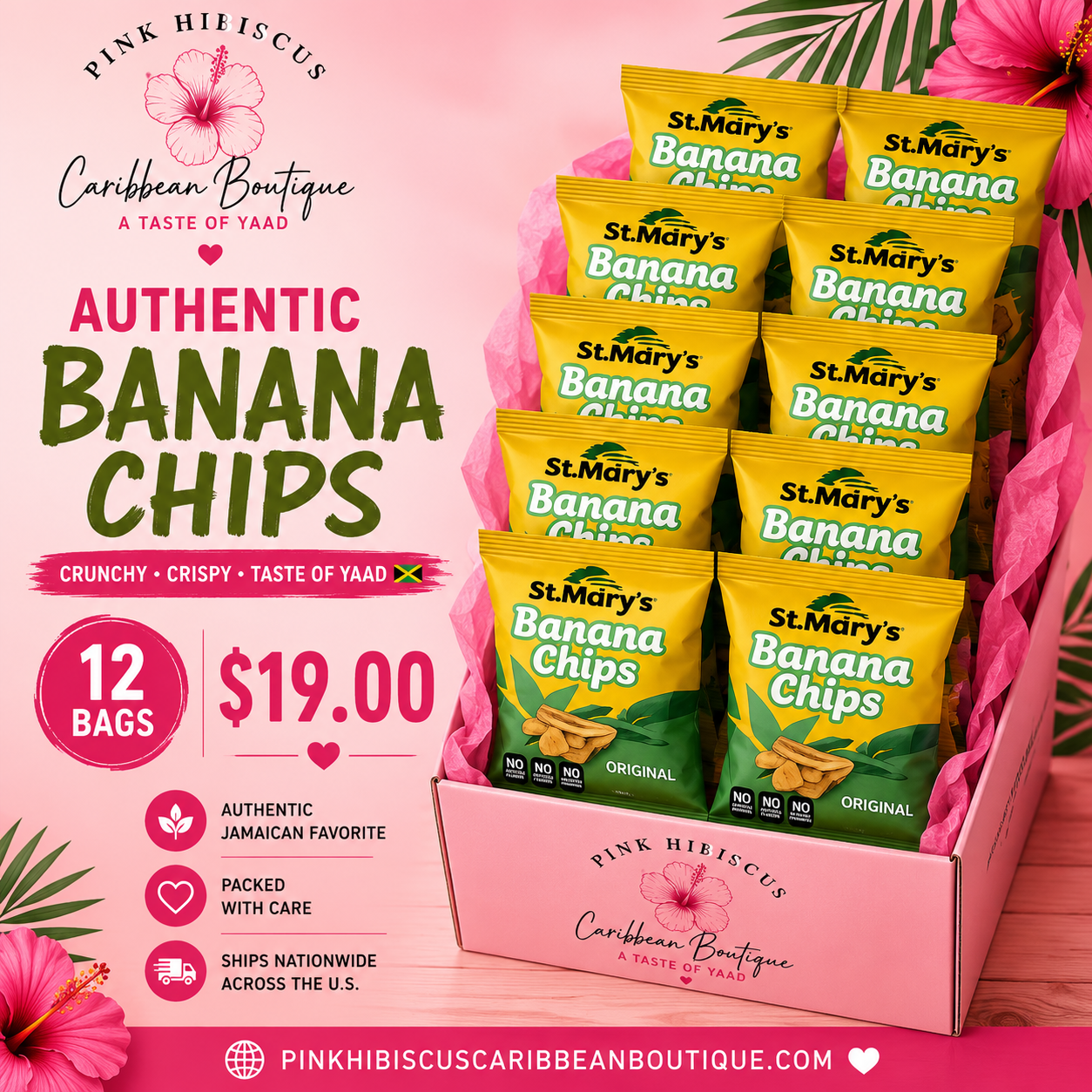 12 pk St Mary’s Banana Chips